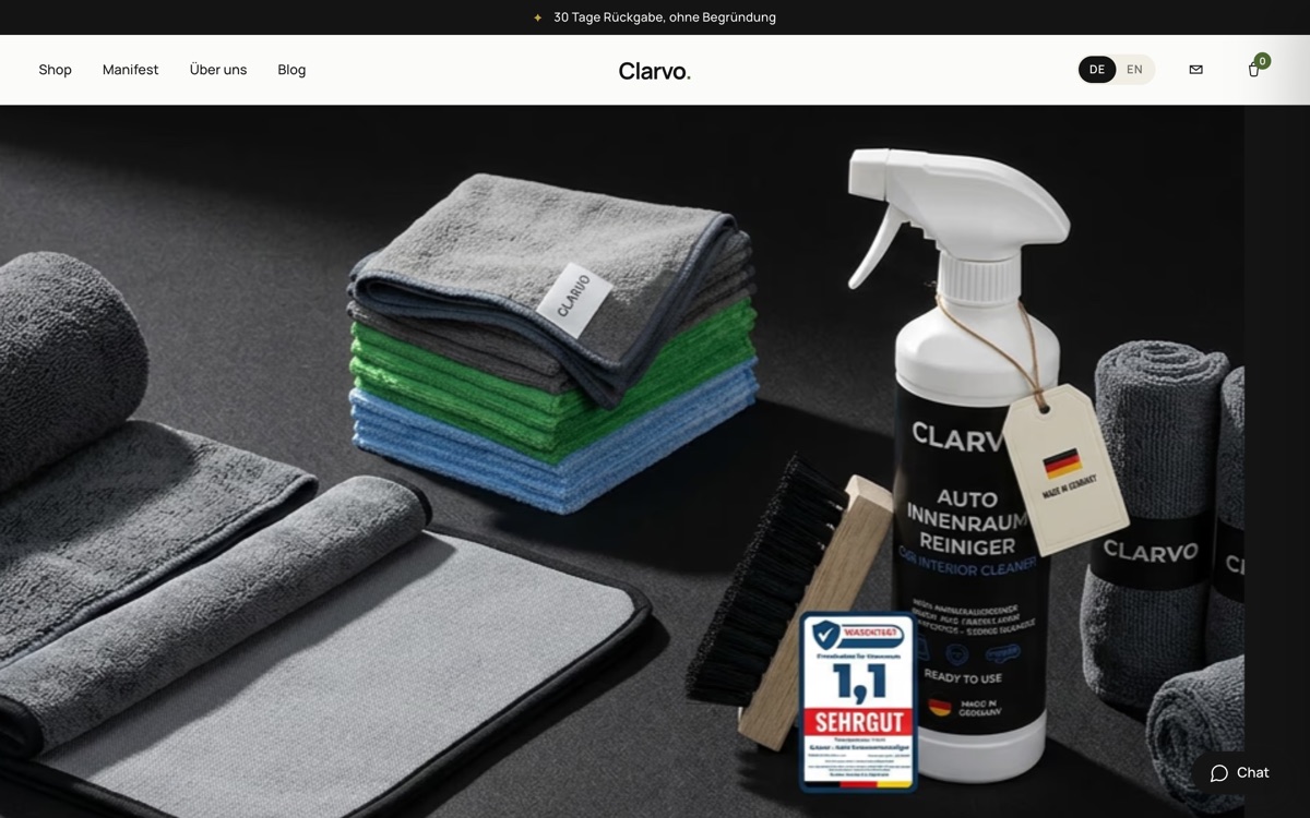 shopclarvo.com website
